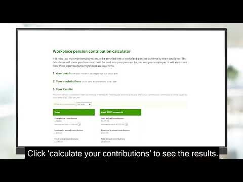 How to use the Workplace pension contribution calculator