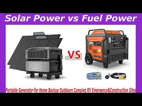 ✅⚡Solar Power vs Fuel Power Portable Generator - for Home Backup Outdoors Camping RV Emergency!