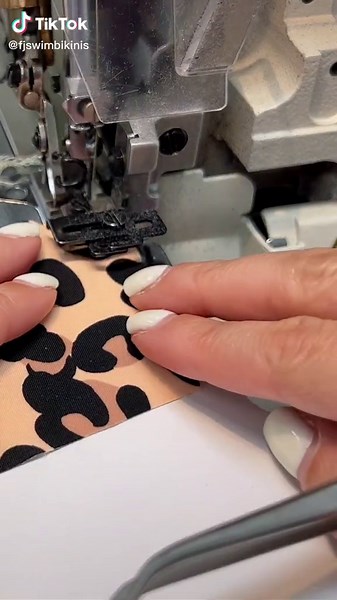 Loving this new animal print fabric 🐆 # #fjswimbikinis #slowfashion #fy #sewingforyoupage #sewingtiktoks #swimwear #howto #sustainablefashion #tutorial