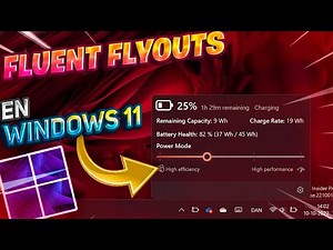⚡INSTALA! Fluent Flyouts para Windows 11 22H2 / Lo MEJOR Para la BATERIA de PC