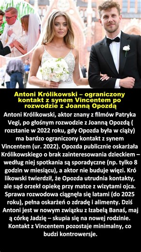 Antoni Królikowski – ograniczony kontakt z synem Vincentem po rozwodzie z Joanną Opozdą!