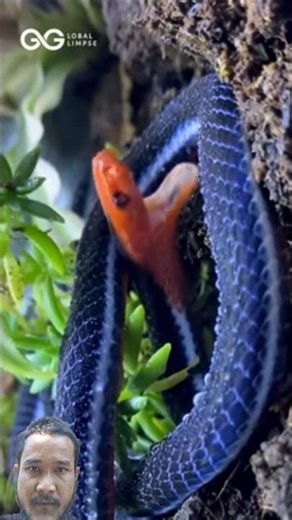 Malayan Blue Coral Snake 🐍🐍#blue #coral #snake #trending #viralvideo #animals