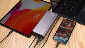 USAMS CD165 Power Bank Module with Display Dual USB and Type C Fast Charge 30000mAh Power Bank with Pd Charging Cable