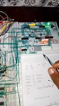 Showing Odd numbers 🖥#4bitcomputer #electronics #electronic #diy #engineering #digitalelectronics