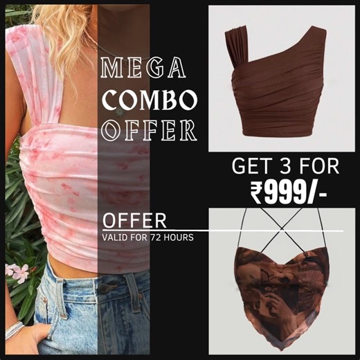 Refresh Your Closet with Our Newest Styles! Tops, bottoms, skirts, and more—crafted for comfort & style. 🛍️ Pick Any 3 for ₹999 – because one just isn’t enough. | streetstylestore.com