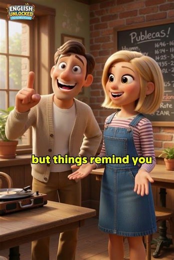 The difference between reminds and remembers 🤓 #EnglishTips #englishunlocked #shorts