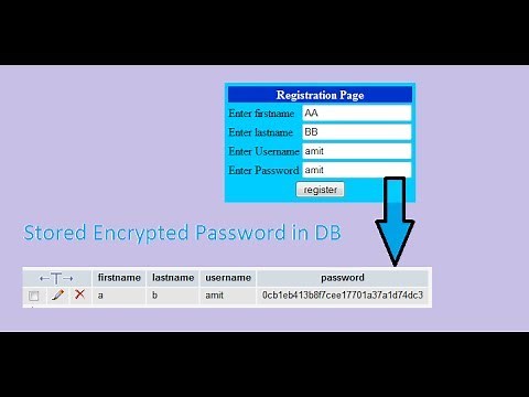 how to make php registration and login page with md5 (encrypt) password and how md5 works in php