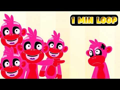 [3 MIN LOOP] Five Little Monkeys Jumping on the Bed🐒 Sound Variation Remix Fun Kids & Nursery Rhymes