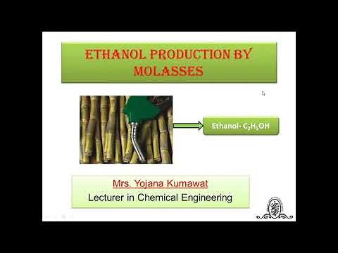 Process flow diagram of Production of ethanol from molasses