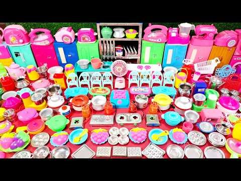 7 Minutes Satisfying with Unboxing Hello Kitty Kitchen Set | Sanrio Mini Kitchen Toys ASMR Cooking