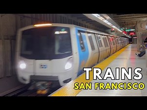Caltrain & Bart Subway Ride in San Francisco