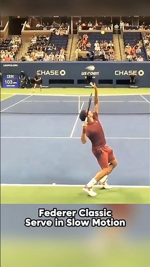 Federer Classic Serve in Slow Motion 🎾 #Federer #Tennis #Shorts