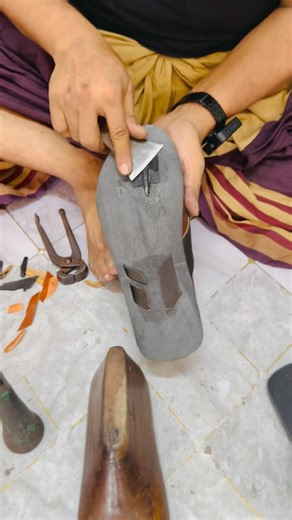 Learn how to make leather shoes by watching the video.