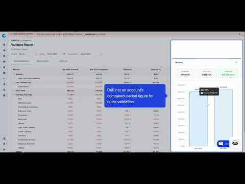 Comparison Analysis: Variance Report & Period Benchmarking