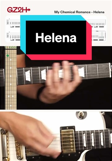 Helena - My Chemical Romance Full tutorial on YouTube! You can learn both rhythm and lead parts of this emo classic 😎🤘🏼🎸 #helena #mychemicalromance #mcr #guitarvideos #guitartutorial #guitarlesson #cover #chords #tab