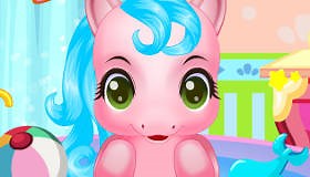 Pink Pony in the Bath