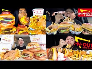 BEST *In-n-Out* FAST FOOD MUKBANG SATISFYING COMPILATION *Burger and Fries*