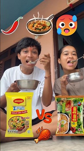 🍜 MAGGI vs WAI WAI NOODLES 🤤 Which One Tastes Better? #Shorts
