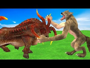 Zombie Bull Vs Tiger Wolf Rescue Save Cartoon Cow Videos Animal Revolt Epic Battle