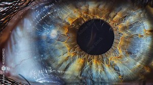 A high-quality 4K video background featuring a close-up animation of eyes with wave-like movements, offering a visually captivating and dynamic backdrop.