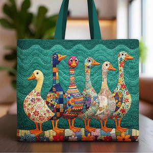Colorful Goose Tote Bag, Goose Family Bag, Funny Farm Animals Tote, Floral Patchwork Tote, Cute Animal Lover Gift - Etsy UK