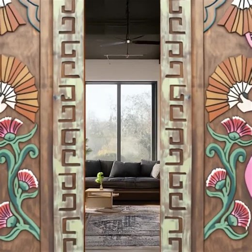 Handmade Japanese Style Wood Barn Door: Custom Size - Etsy