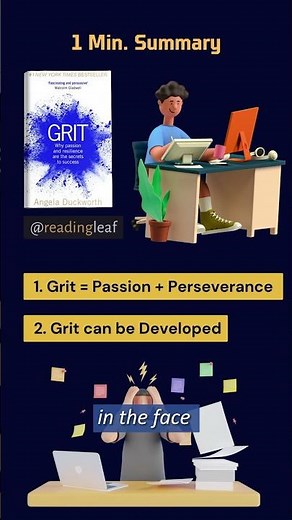 1 Minute Summary: GRIT he Power of Passion and Perseverance