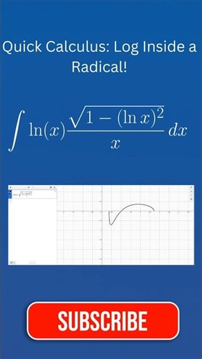 Quick Calculus: Log Inside a Radical!