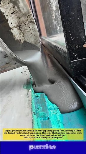 Automatic Liquid Grout Injection Into Glass Gap — Clean Finish & Leak-Proof!