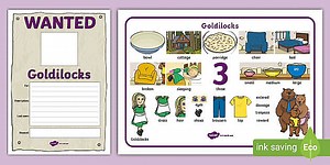 Goldilocks Wanted Poster Activity Pack