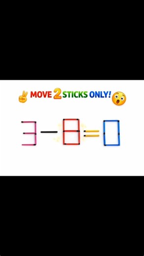 🧠 Matchstick Puzzle Challenge – Move 1 Stick to Fix the Equation!