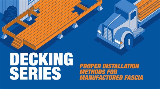 Installing manufactured fascia boards properly is key to an attractive finish and long-term performance. From how to handle corners to why you should overhang your deck boards, this video covers proper installation methods and helpful tools like the fascia screw system to ensure you get the job done right. Follow the link to watch the video. | Dunn Lumber