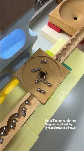 Marble Run Race (Triple Wooden Funnel Course) #11 #ASMR