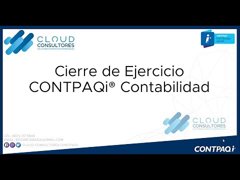 CONTPAQi CONTABILIDAD CIERRE DE EJERCICIO