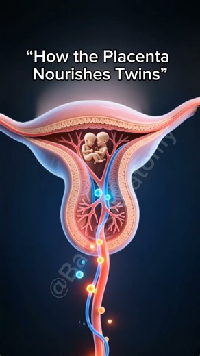 How the Placenta Nourishes Twins | 3D Pregnancy Animation #3danimation #babydevelopment #placenta