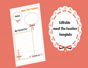 Meet the teacher template