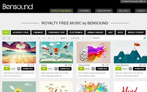 Bensound【フリー音楽素材】動画を邪魔しないオシャレな楽曲多め