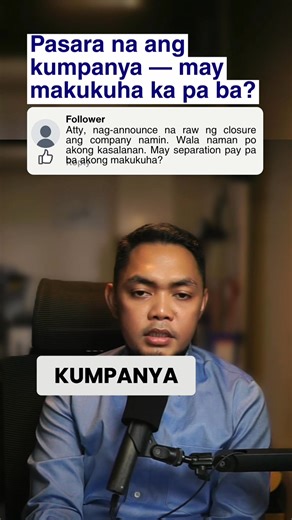 208K views · 2.8K reactions | If your company closes, you have rights. An attorney breaks down the process of filing a complaint and understanding separation pay. Arm yourself with knowledge. #EmploymentLaw #EmployeeRights #CompanyClosure #Layoff #SeverancePay | Atty. Alman-Najar Namla | Facebook