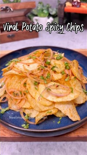 Spicy Potato Chips Recipe in Minutes! 🧅🔥 #easyrecipe #shorts #snacks