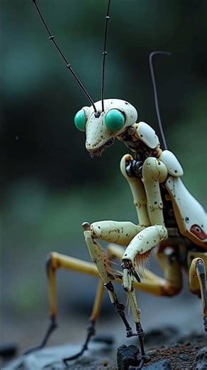 A mechanical praying mantis