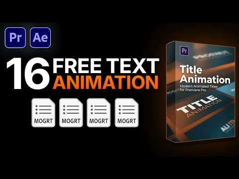 FREE Text Animation Presets for Premiere Pro & After Effects | MOGRT Pack