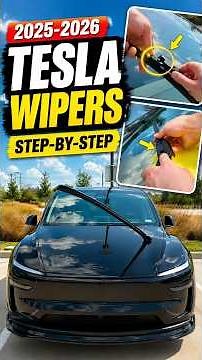 How to Replace 2025-2026+ Tesla Windshield Wipers Step by Step (Tutorial)!
