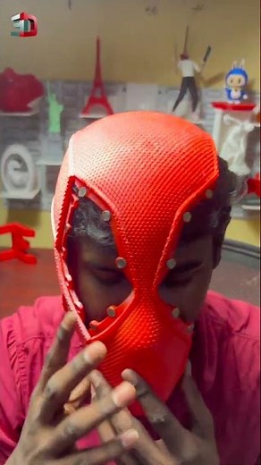 We 3D Printed Deadpool’s Mask👺| The Result Is Crazy 🤯 #deadpool #marvel #avengers #3dprinting #3dart