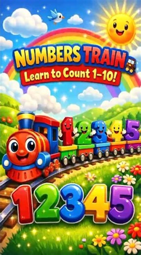 Counting Numbers Train 🚂 | Learn 1–10 | Kids Nursery Rhyme | FUNTOO TOONS