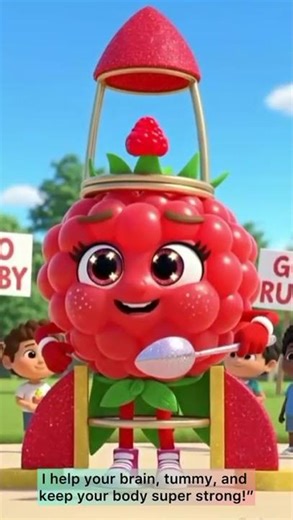 R is for Raspberry ❤️🍓 | ABC Fruit Learning for Kids | Phonics R