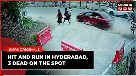 Shocking: Viral Video Shows Three Walkers Brutally Hit By Speeding Car, Driver Flees From The Spot