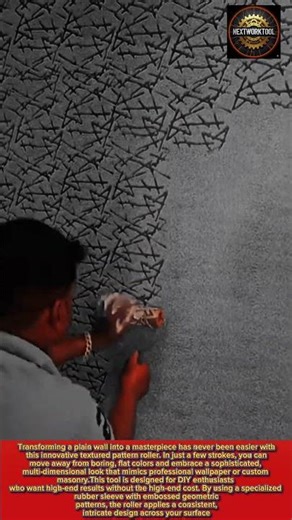 MANUAL TOOL:Textured Pattern Roller for Professional Wall Design#worktool#tool