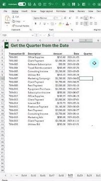Easy way to extract the quarter from a date #shorts