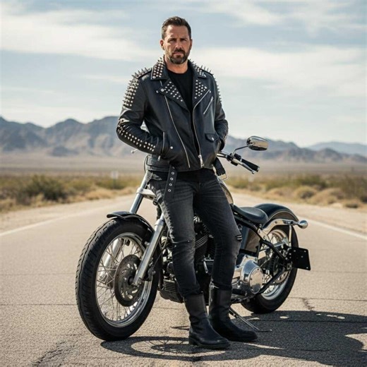 Men’s Studded Black Leather Jacket – Handmade Punk Rock Biker Style With Spikes - Etsy