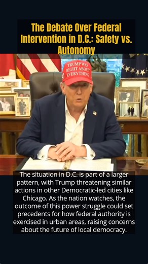 The Debate Over Federal Intervention in D.C.: Safety vs. Autonomy In recent weeks, Washington, D.C., has become the focal point of a heated debate over federal intervention in local governance. Former President Donald Trump’s decision to deploy the National Guard and federalize the D.C. police force under the guise of a crime emergency has sparked controversy. While the move has coincided with a notable drop in crime rates, including zero homicides for eight consecutive days, critics argue that 